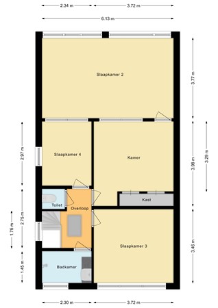Floorplan - Burg. V. Dobben De Bruijnstraat 24, 2411 AS Bodegraven